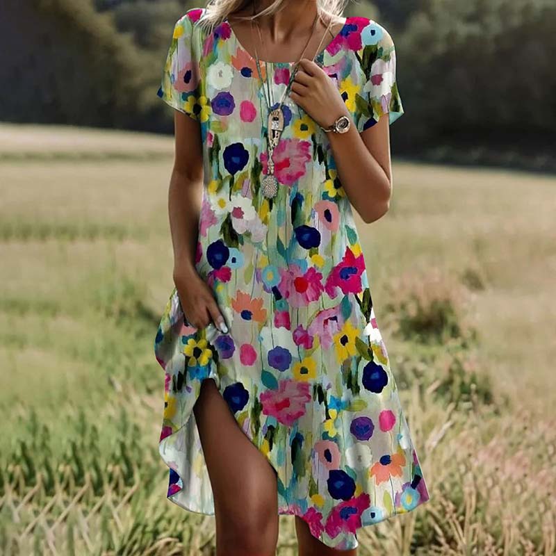 Aria - Colorful Floral Dress