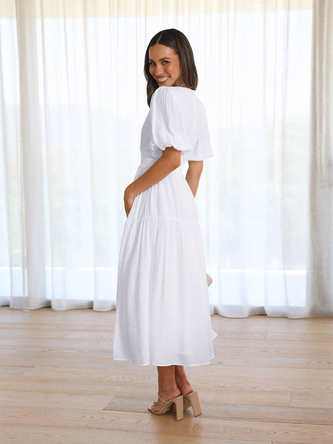 Natalie - Ruffle Midi Dress