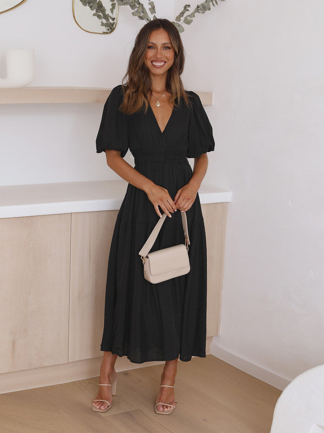 Natalie - Ruffle Midi Dress