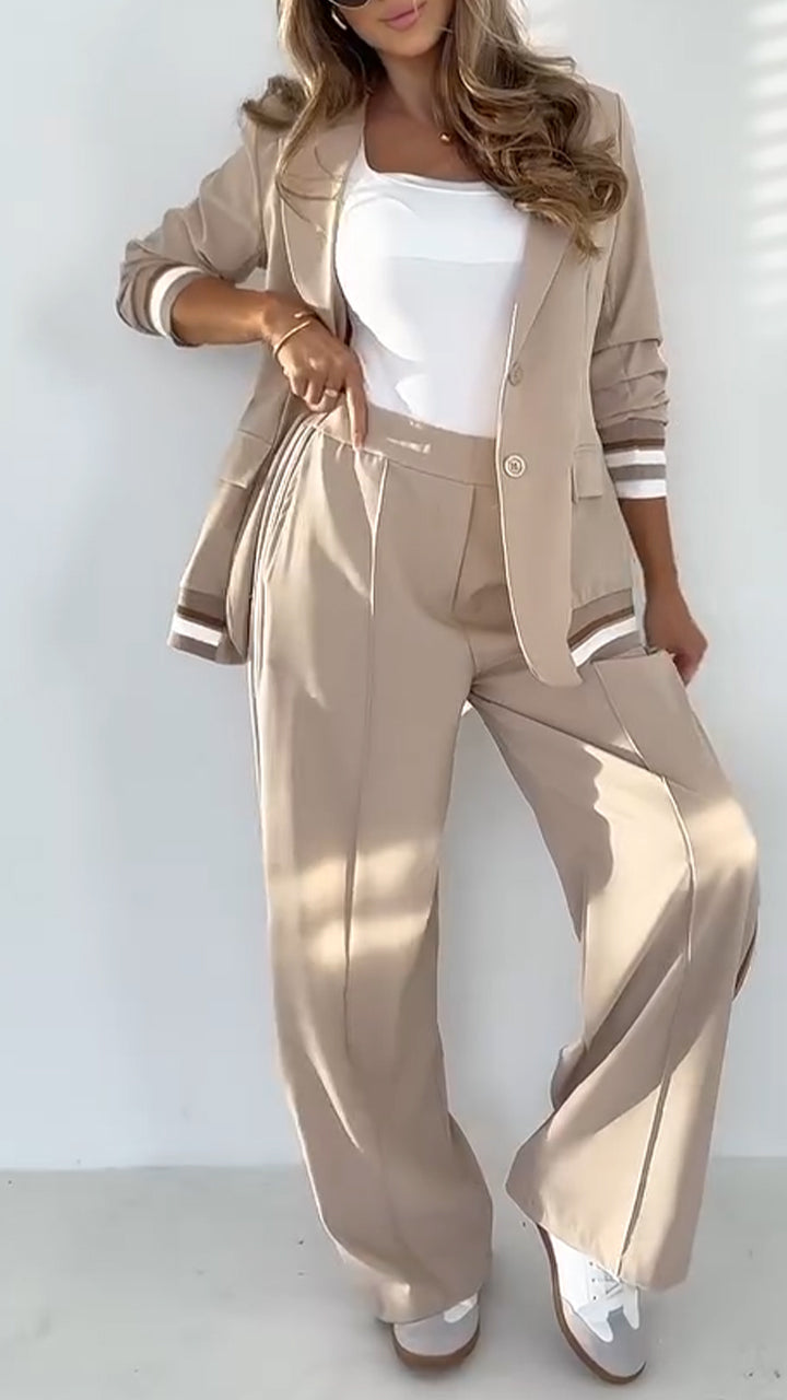 Women's Striped Casual Suit