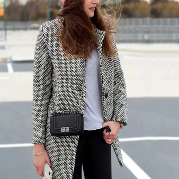 DELPHINE - ELEGANT LONG WOOL COAT