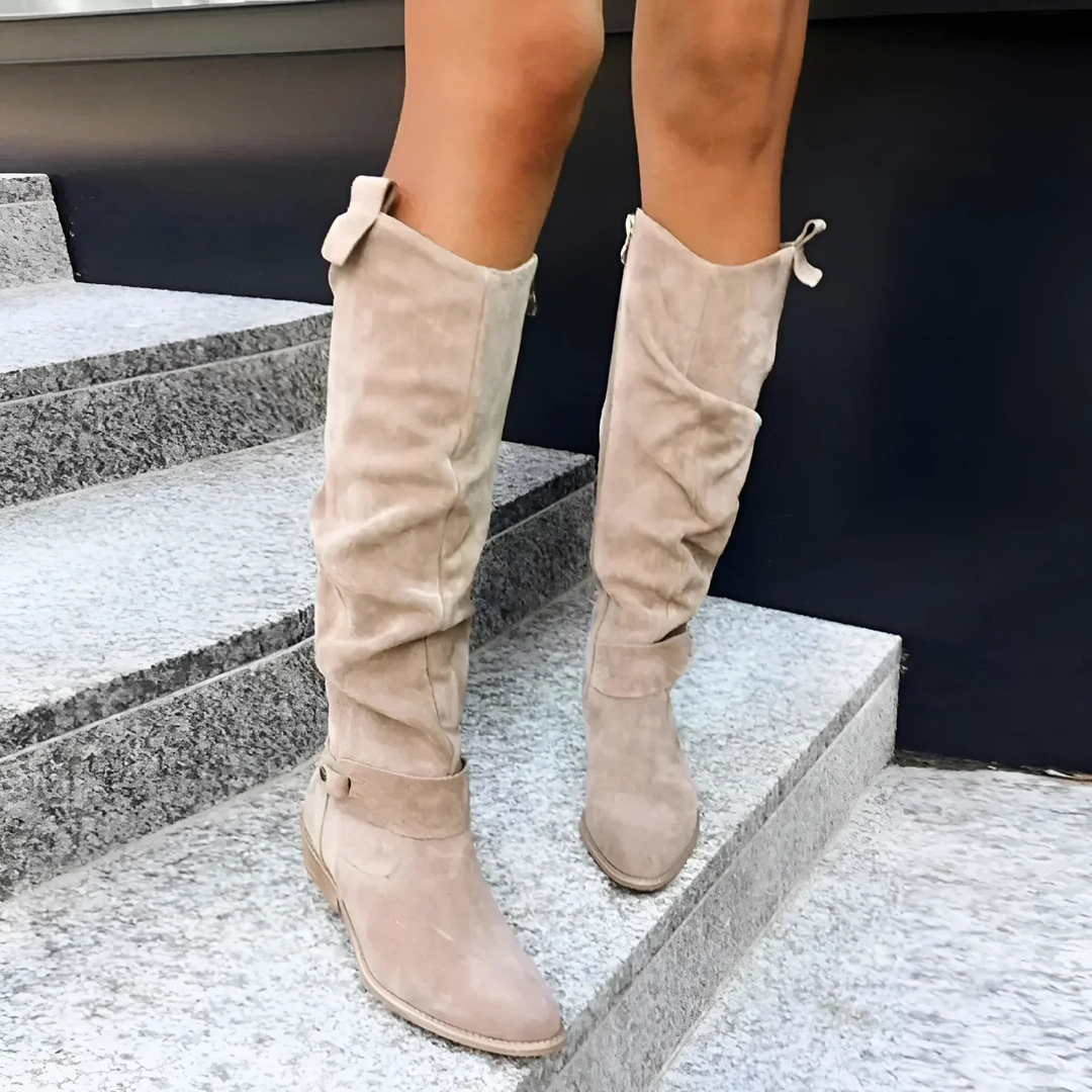 Amelia™ | Luxe Suede Knee-High Boots for Effortless Fall Elegance
