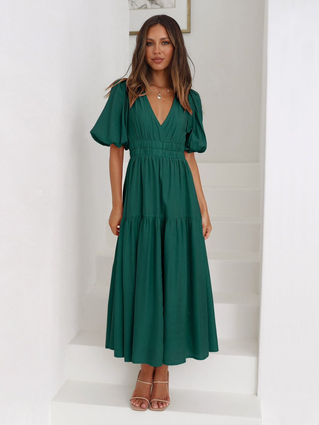 Natalie - Ruffle Midi Dress