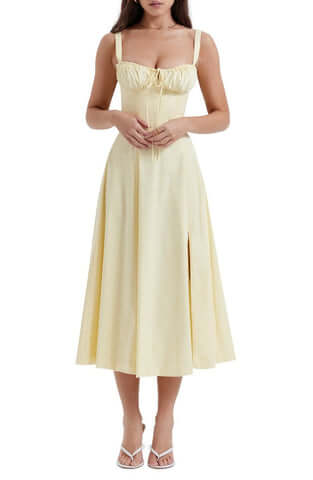 Honora - Bustier dress with waist shaping
