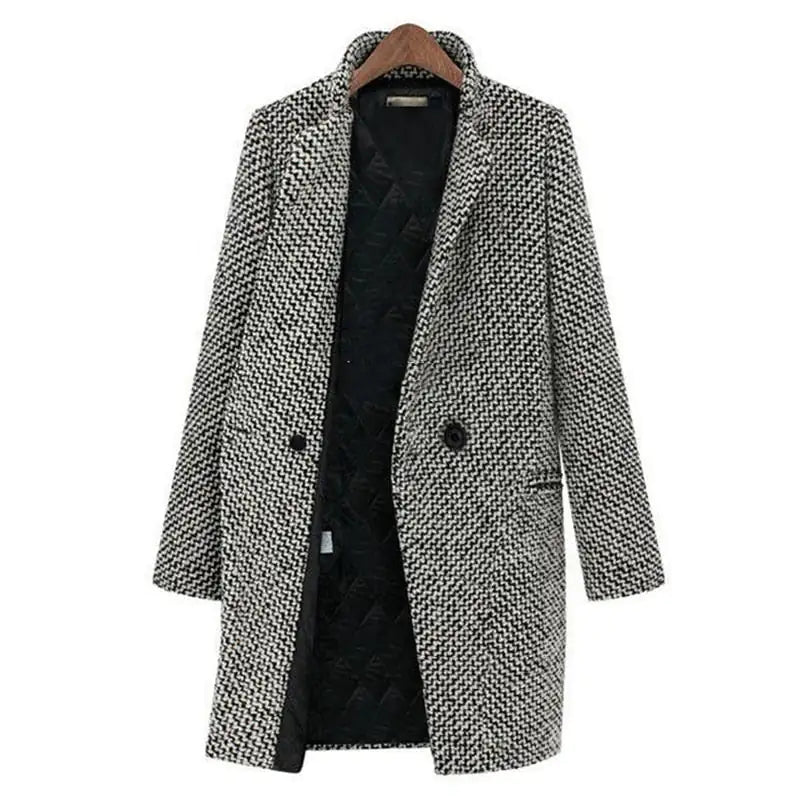 DELPHINE - ELEGANT LONG WOOL COAT