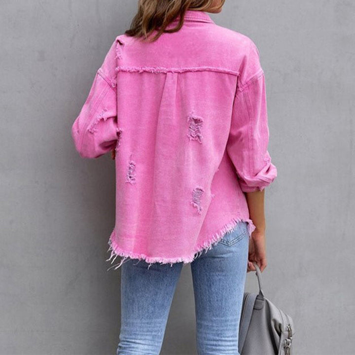 Rihanna - Ripped Denim Jacket