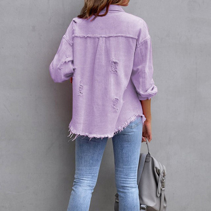 Rihanna - Ripped Denim Jacket