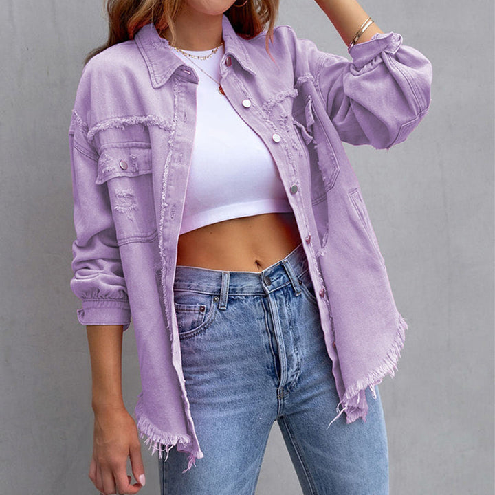 Rihanna - Ripped Denim Jacket