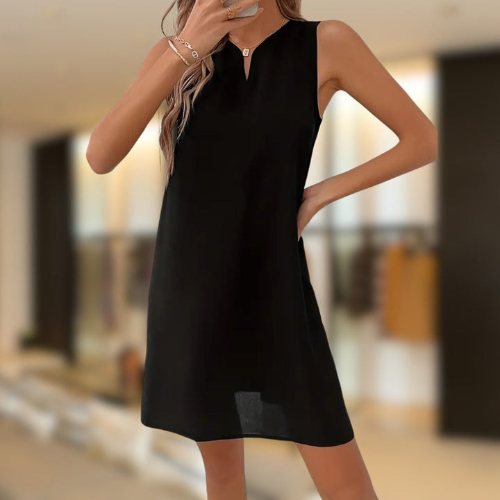 Ada - Elegant Tank Dress With A Notch At The Neck