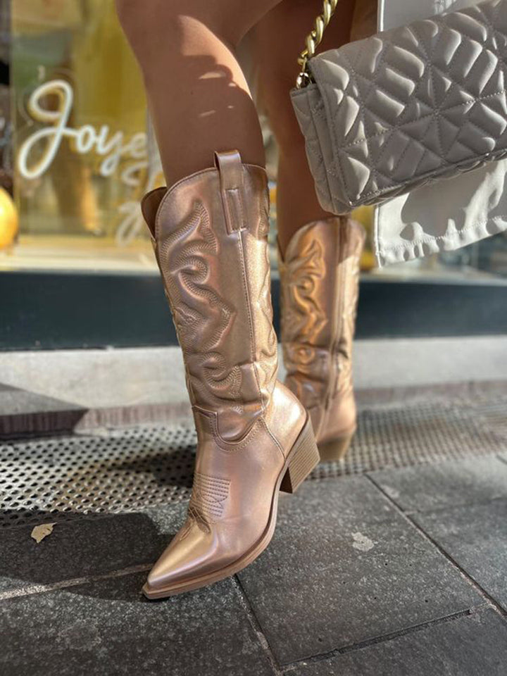 Ruby™ | Dazzling Metallic Western Boots