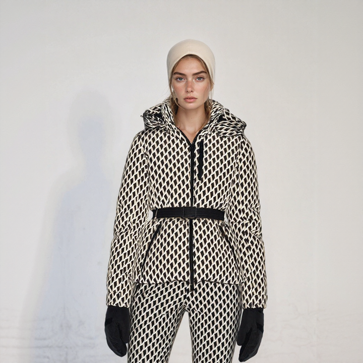 Insulated Ski Jacket for Women With Belt