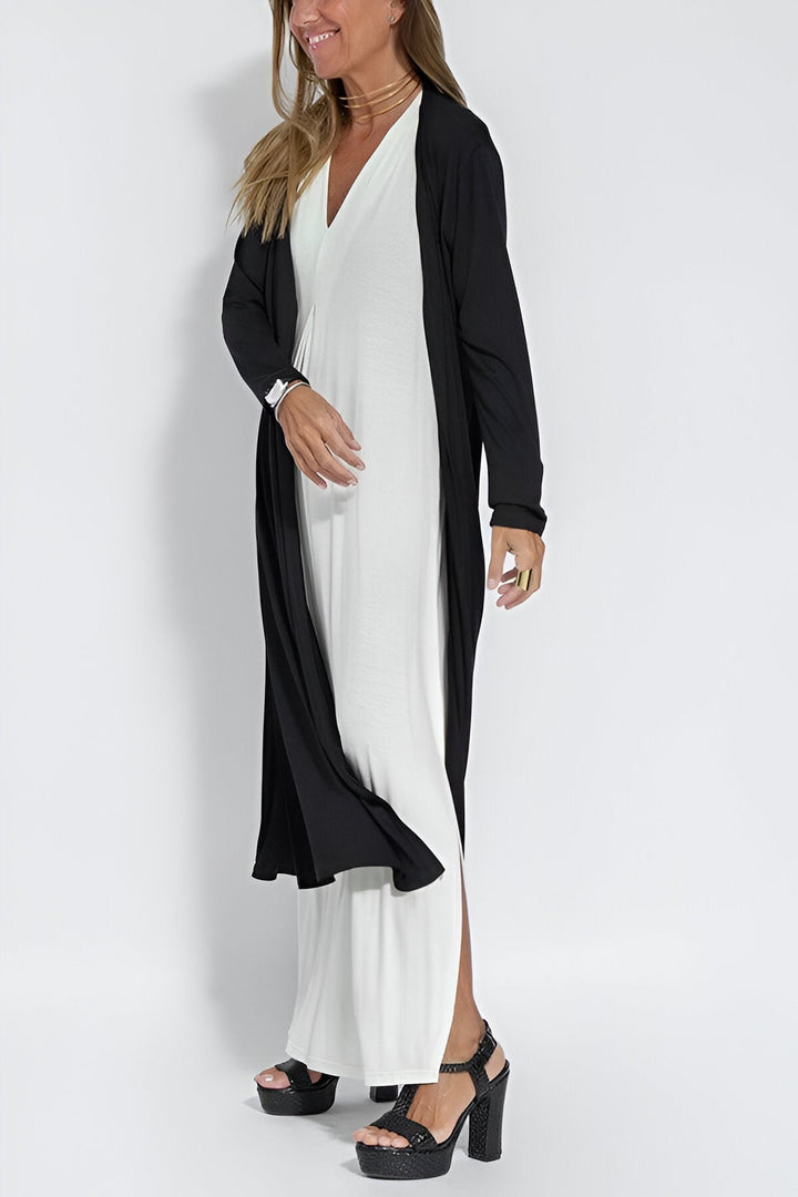 Hannah - Elegant Long Dress + Free Matching Cardigan