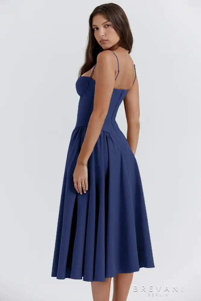Ellie - Sleeveless Corset Midi Dress - Attractive Fit