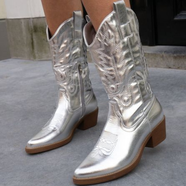 Ruby™ | Dazzling Metallic Western Boots
