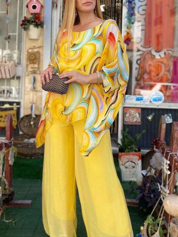 Fanning - Women Chiffon Printed Suit