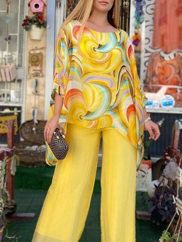 Fanning - Women Chiffon Printed Suit