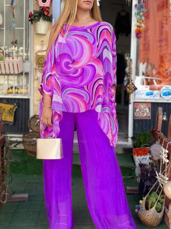 Fanning - Women Chiffon Printed Suit