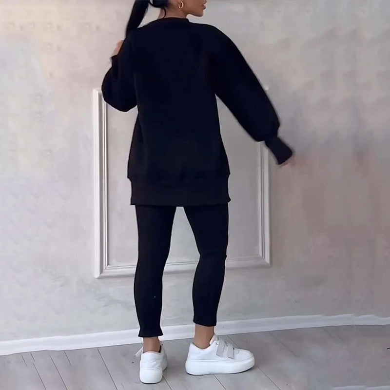 CHARLENE | Casual women's sweatshirt and leggings set