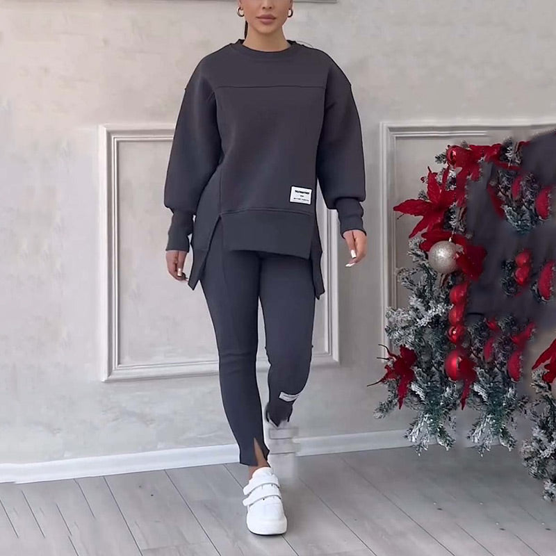 CHARLENE | Casual women's sweatshirt and leggings set